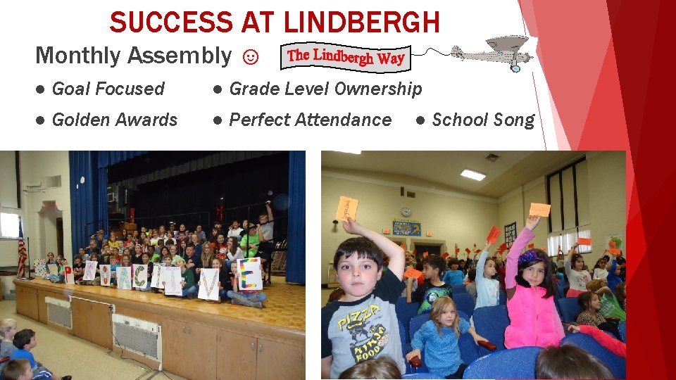 SUCCESS AT LINDBERGH Monthly Assembly ☺ ● Goal Focused ● Grade Level Ownership ●