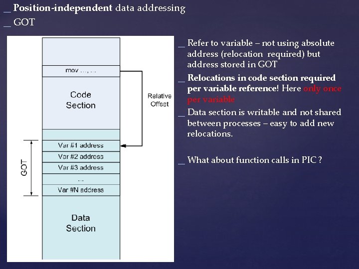 _ Position-independent data addressing _ GOT _ Refer to variable – not using absolute