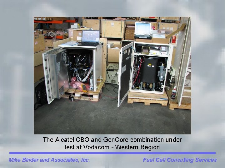 The Alcatel CBO and Gen. Core combination under test at Vodacom - Western Region