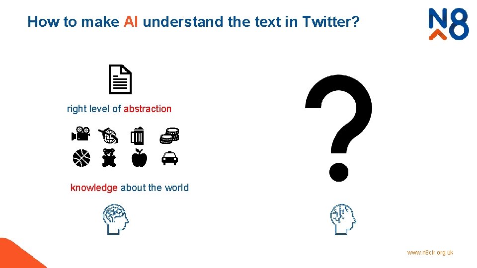 How to make AI understand the text in Twitter? right level of abstraction knowledge