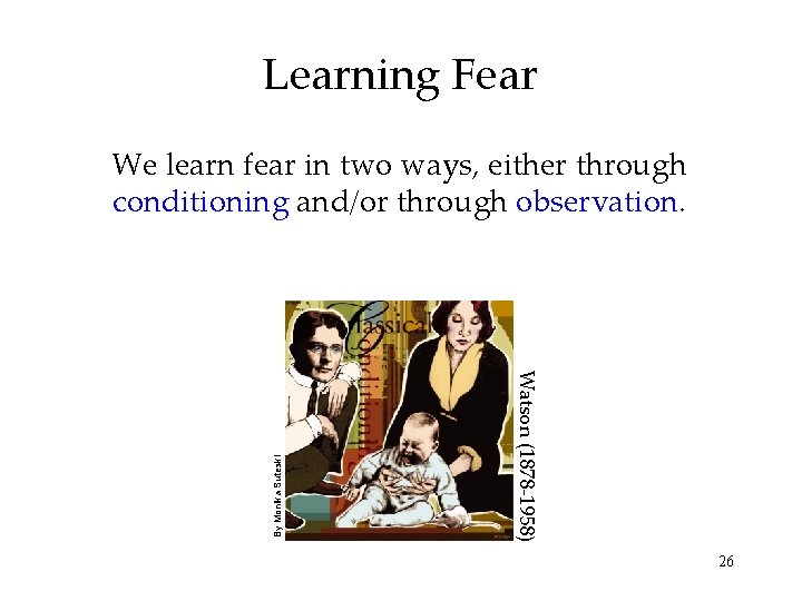 Learning Fear Watson (1878 -1958) By Monika Suteski We learn fear in two ways,