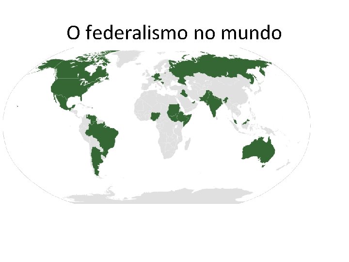 O federalismo no mundo 