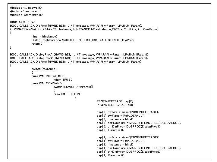 #include <windows. h> #include "resource. h" #include <commctrl. h> HINSTANCE h. Inst; BOOL CALLBACK