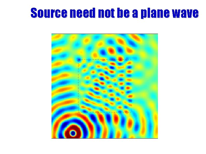 Source need not be a plane wave 
