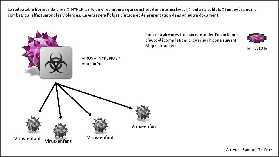 La redoutable horreur du virus « NYPERIUS » , un virus-maman qui construit des