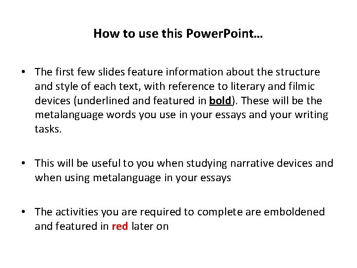 How to use this Power. Point… • The first few slides feature information about