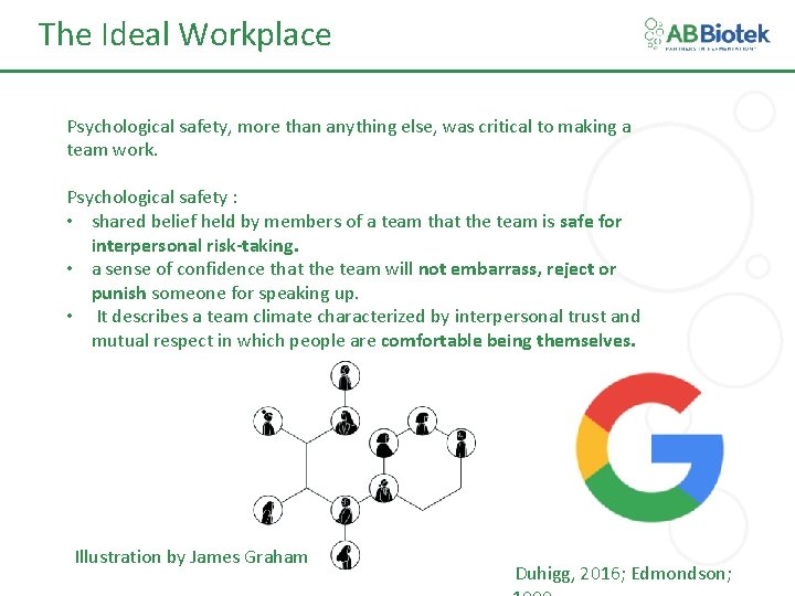 The Ideal Workplace Psychological safety, more than anything else, was critical to making a