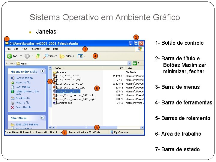 Sistema Operativo em Ambiente Gráfico n Janelas 2 1 1 - Botão de controlo