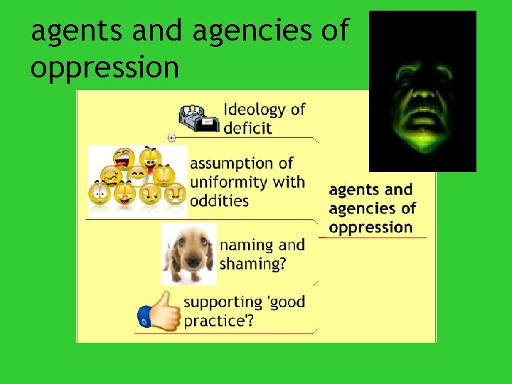 agents and agencies of oppression 