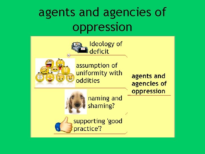 agents and agencies of oppression 