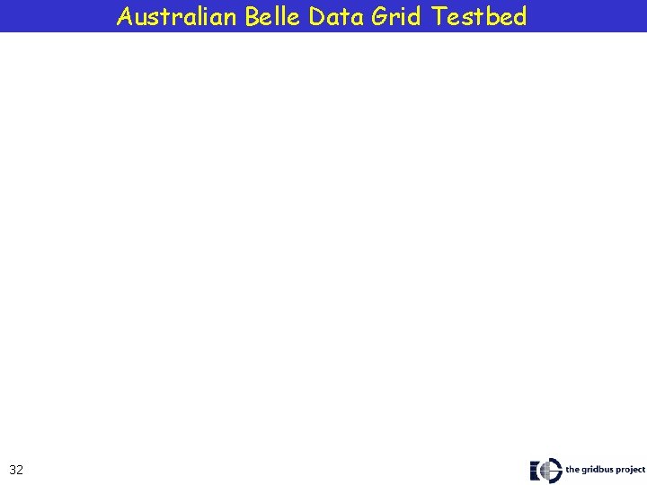 Australian Belle Data Grid Testbed 32 