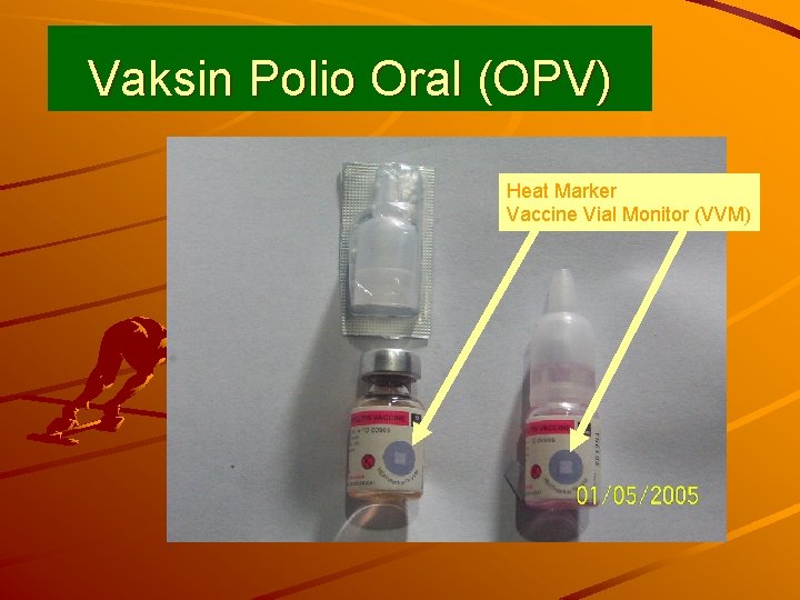 Vaksin Polio Oral (OPV) Heat Marker Vaccine Vial Monitor (VVM) 