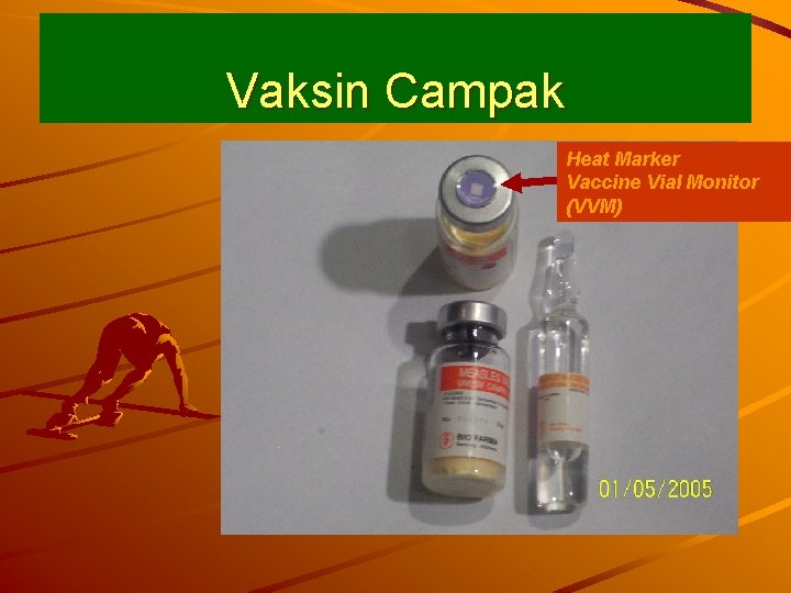 Vaksin Campak Heat Marker Vaccine Vial Monitor (VVM) 
