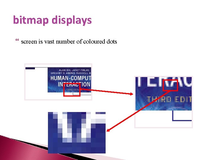 bitmap displays screen is vast number of coloured dots 