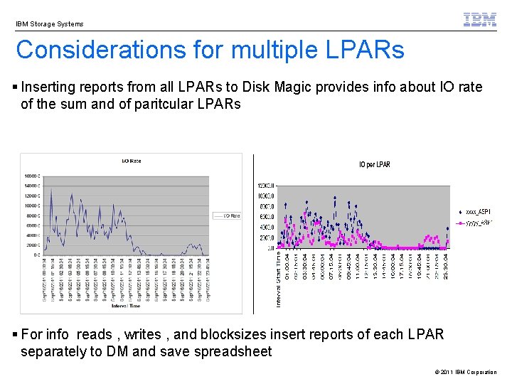 IBM Storage Systems Considerations for multiple LPARs § Inserting reports from all LPARs to