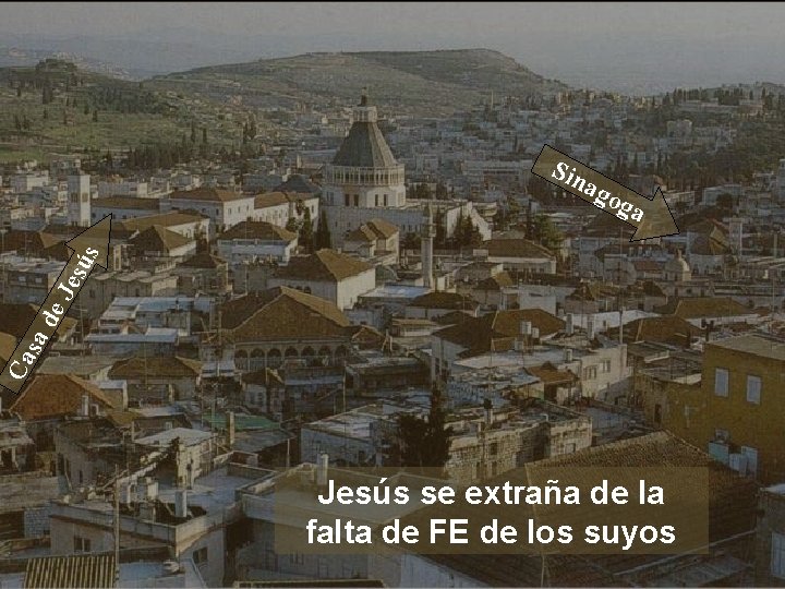 Sin Ca sa de Jes ús ago ga Jesús se extraña de la falta