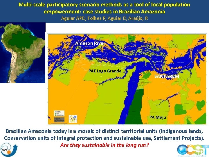 Multi-scale participatory scenario methods as a tool of local population empowerment: case studies in