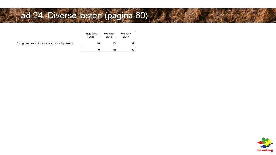 ad 24. Diverse lasten (pagina 80) ad 24. Diverse lasten (pagina 80)