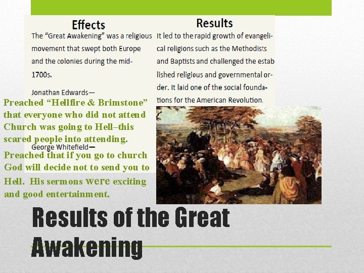 Preached “Hellfire & Brimstone” that everyone who did not attend Church was going to Preached “Hellfire & Brimstone” that everyone who did not attend Church was going to