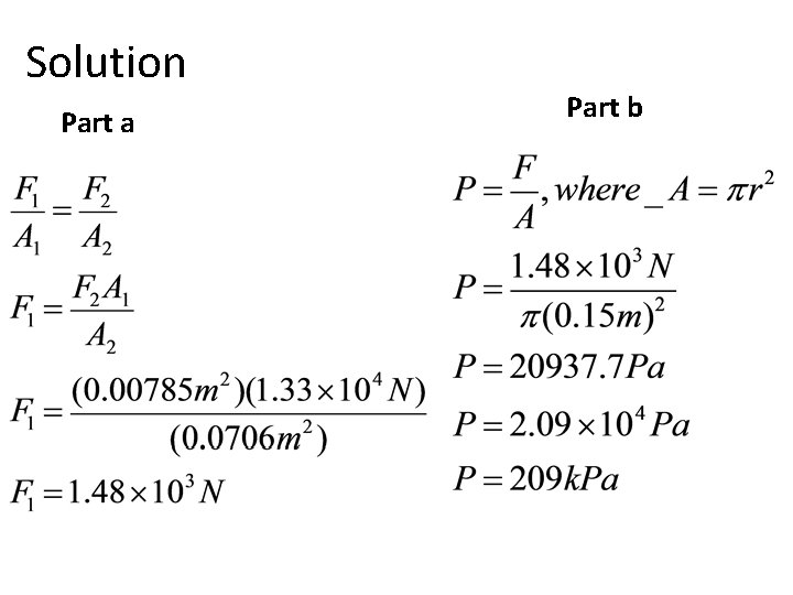 Solution Part a Part b 