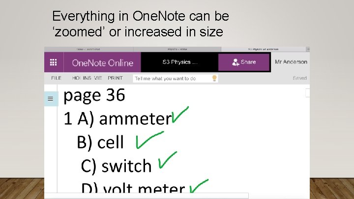 Everything in One. Note can be ‘zoomed’ or increased in size 