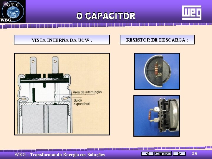 VISTA INTERNA DA UCW : WEG - Transformando Energia em Soluções RESISTOR DE DESCARGA