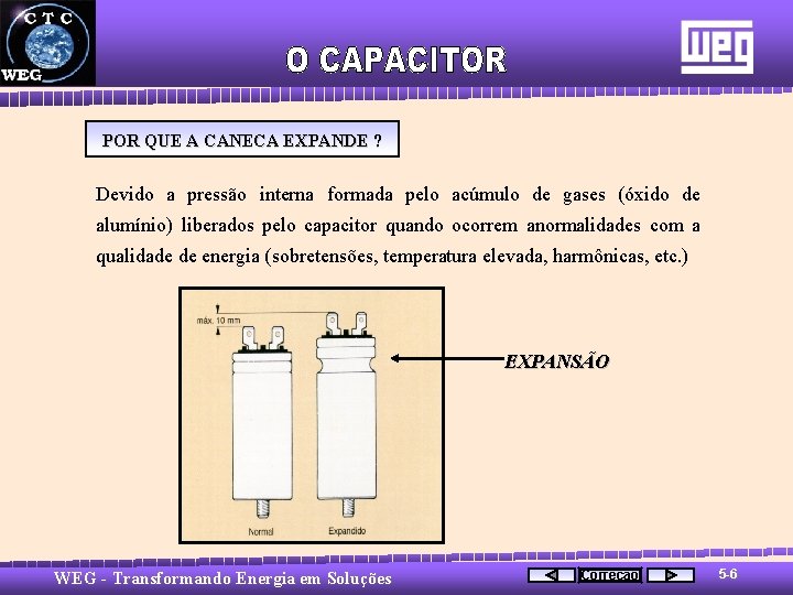 POR QUE A CANECA EXPANDE ? Devido a pressão interna formada pelo acúmulo de