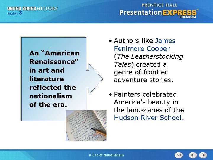 325 13 Section Chapter Section 1 An “American Renaissance” in art and literature reflected