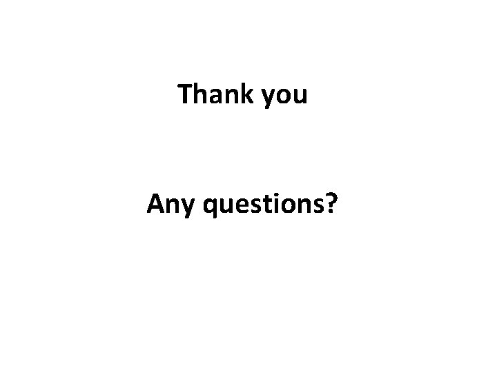Thank you Any questions? 