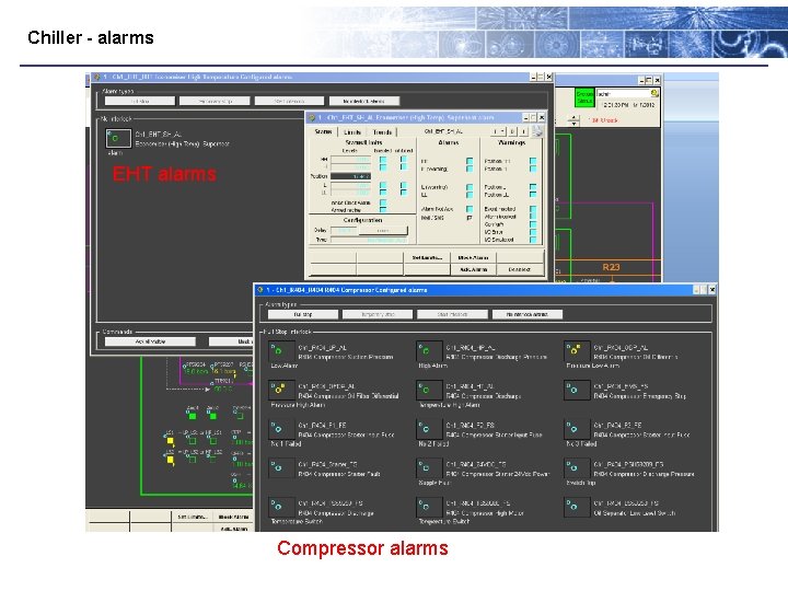 Chiller - alarms EHT alarms Compressor alarms 