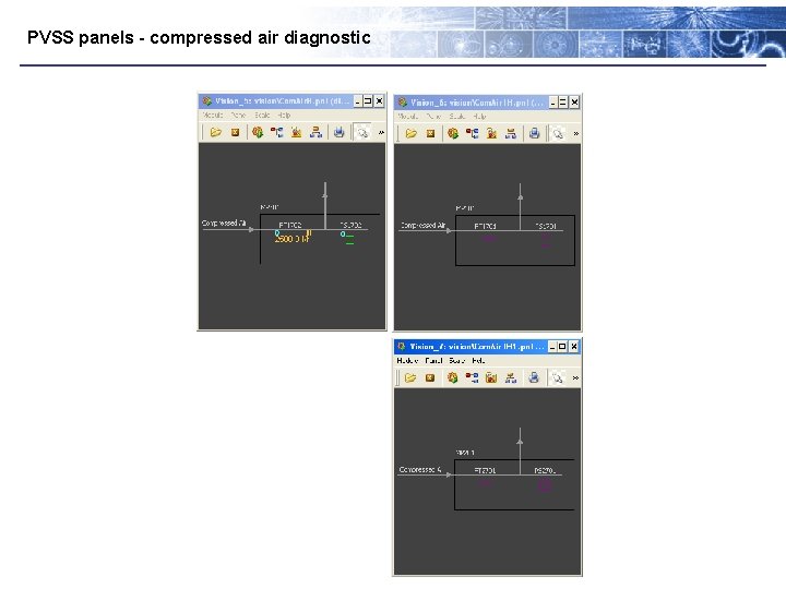 PVSS panels - compressed air diagnostic 