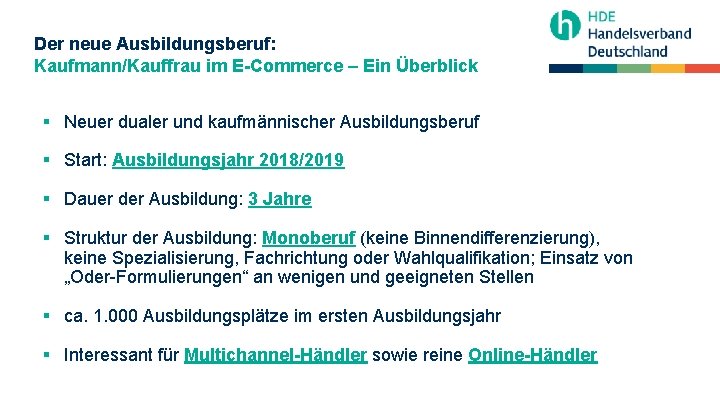 Der neue Ausbildungsberuf: Kaufmann/Kauffrau im E-Commerce – Ein Überblick § Neuer dualer und kaufmännischer
