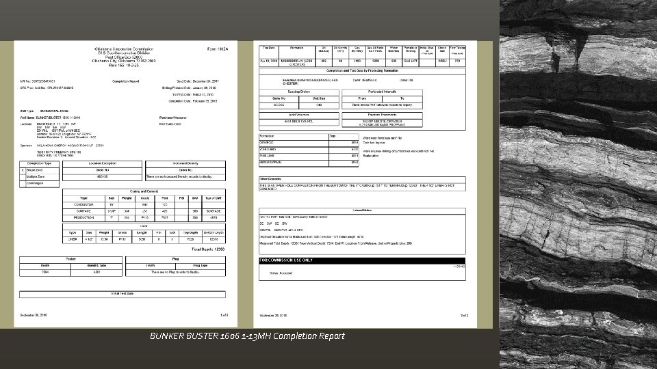 BUNKER BUSTER 1606 1 -13 MH Completion Report 