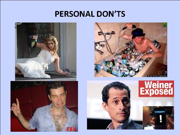 PERSONAL DON’TS 