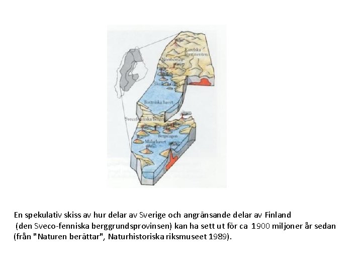 En spekulativ skiss av hur delar av Sverige och angränsande delar av Finland (den