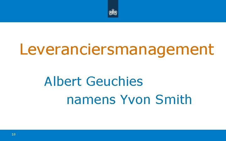 Leveranciersmanagement Albert Geuchies namens Yvon Smith 18 