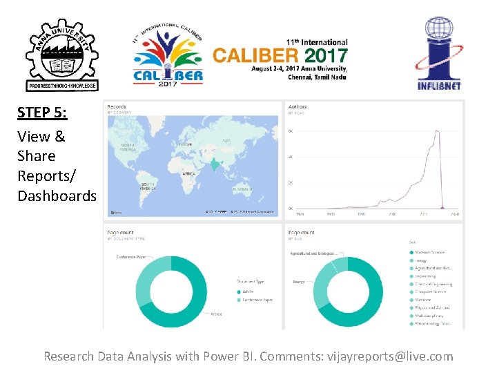 STEP 5: View & Share Reports/ Dashboards Research Data Analysis with Power BI. Comments: