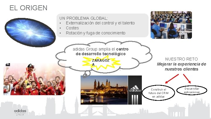 EL ORIGEN UN PROBLEMA GLOBAL: • Externalización del control y el talento • Costes