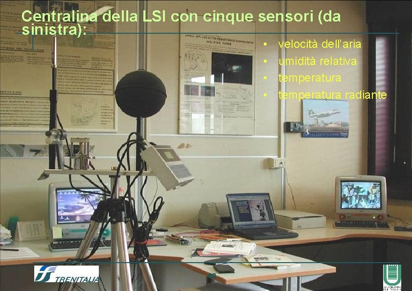 Centralina della LSI con cinque sensori (da sinistra): • • 63 velocità dell’aria umidità