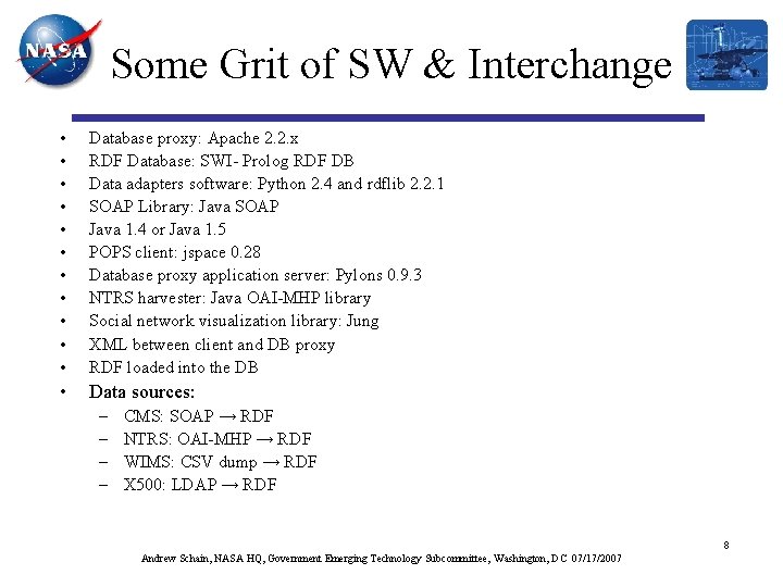 Some Grit of SW & Interchange • • • Database proxy: Apache 2. 2.