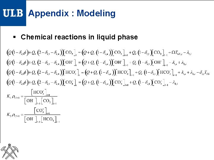 Appendix : Modeling § Chemical reactions in liquid phase 