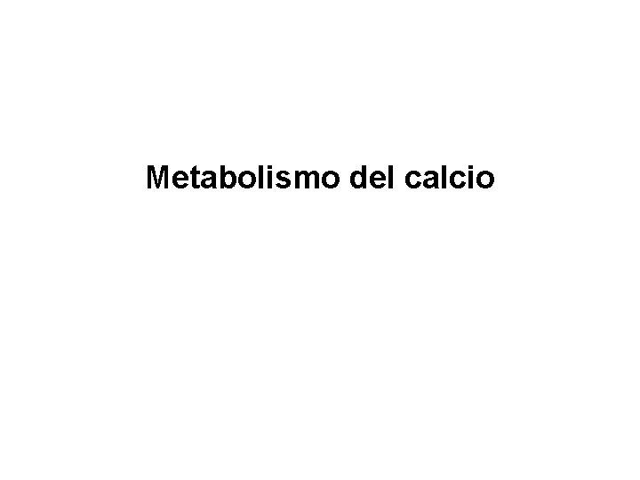 Metabolismo del calcio 