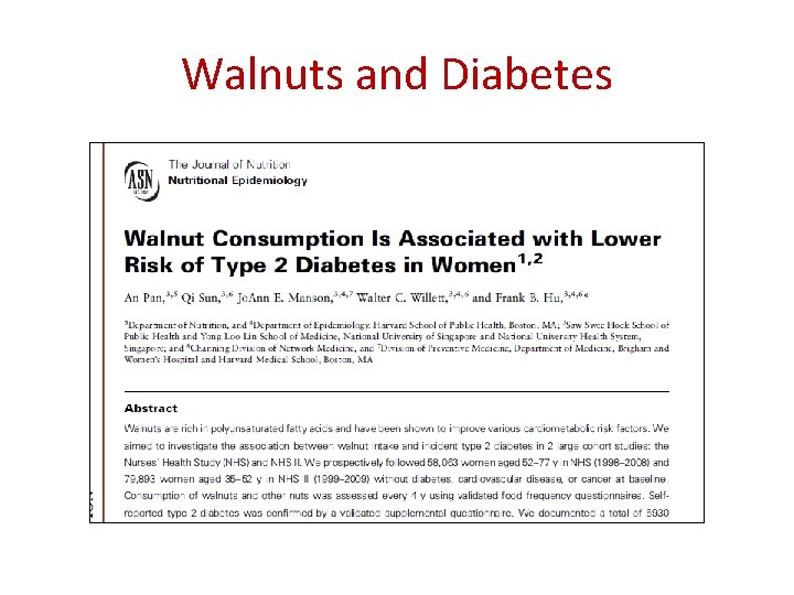 Walnuts and Diabetes 