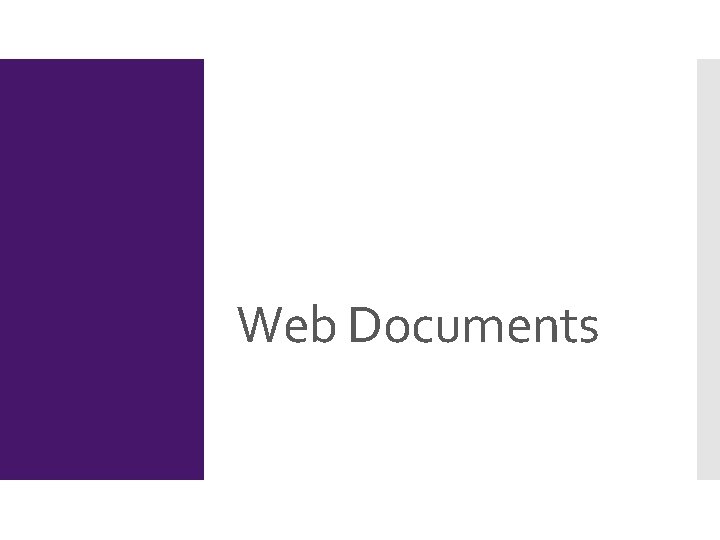 Web Documents 