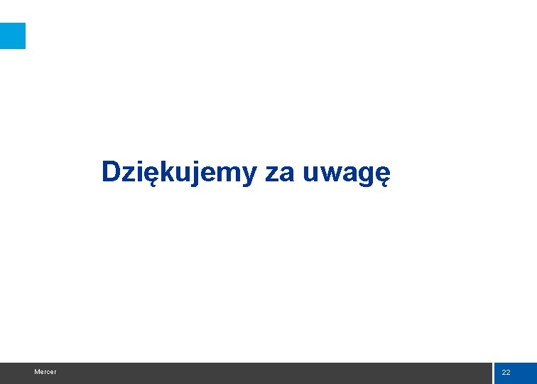 Dziękujemy za uwagę Mercer 22 