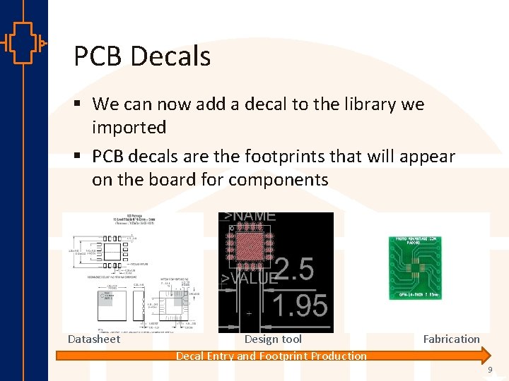 PCB Decals § We can now add a decal to the library we imported