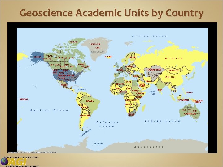 Geoscience Academic Units by Country 