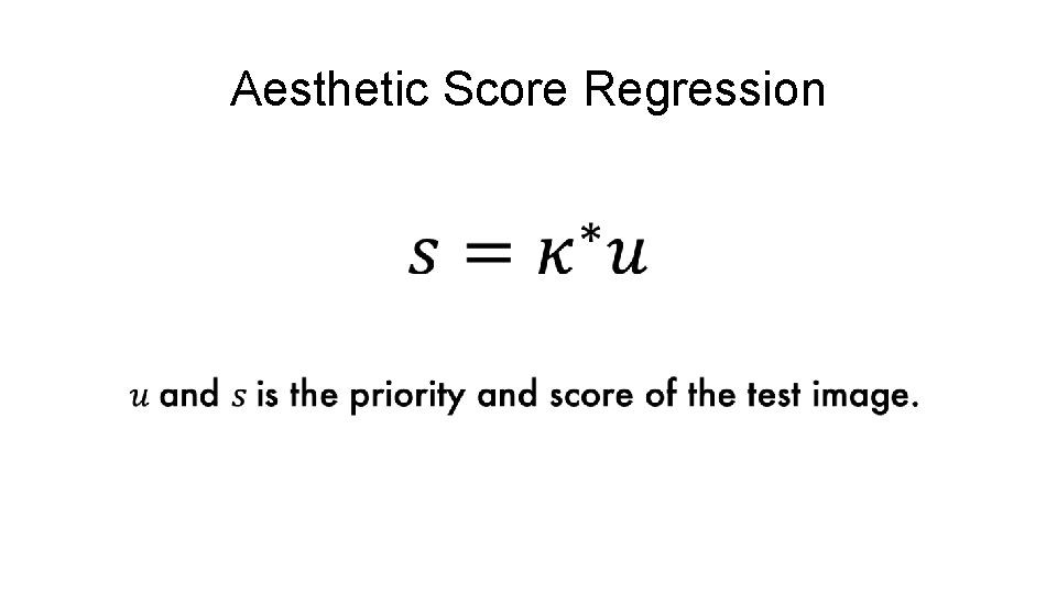 Aesthetic Score Regression 