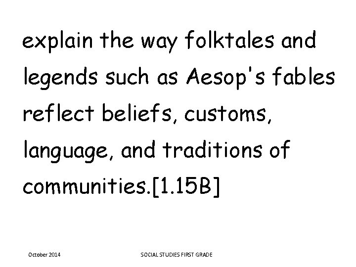 explain the way folktales and legends such as Aesop's fables reflect beliefs, customs, language,