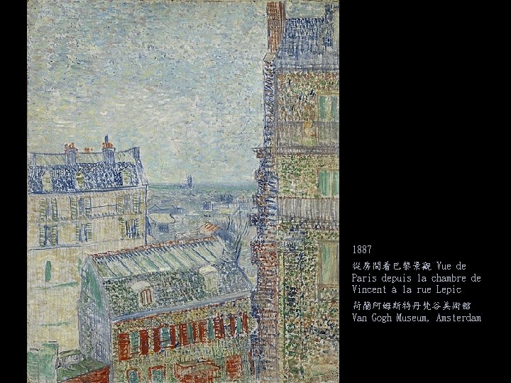 1887 從房間看巴黎景觀 Vue de Paris depuis la chambre de Vincent à la rue Lepic